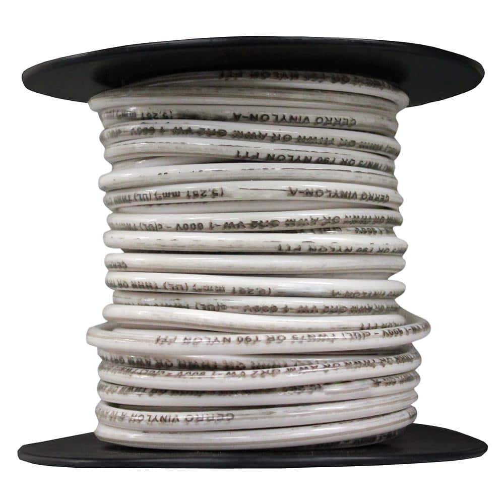 Cerrowire 25 Ft. 10 Gauge White Stranded Copper Thhn Wire