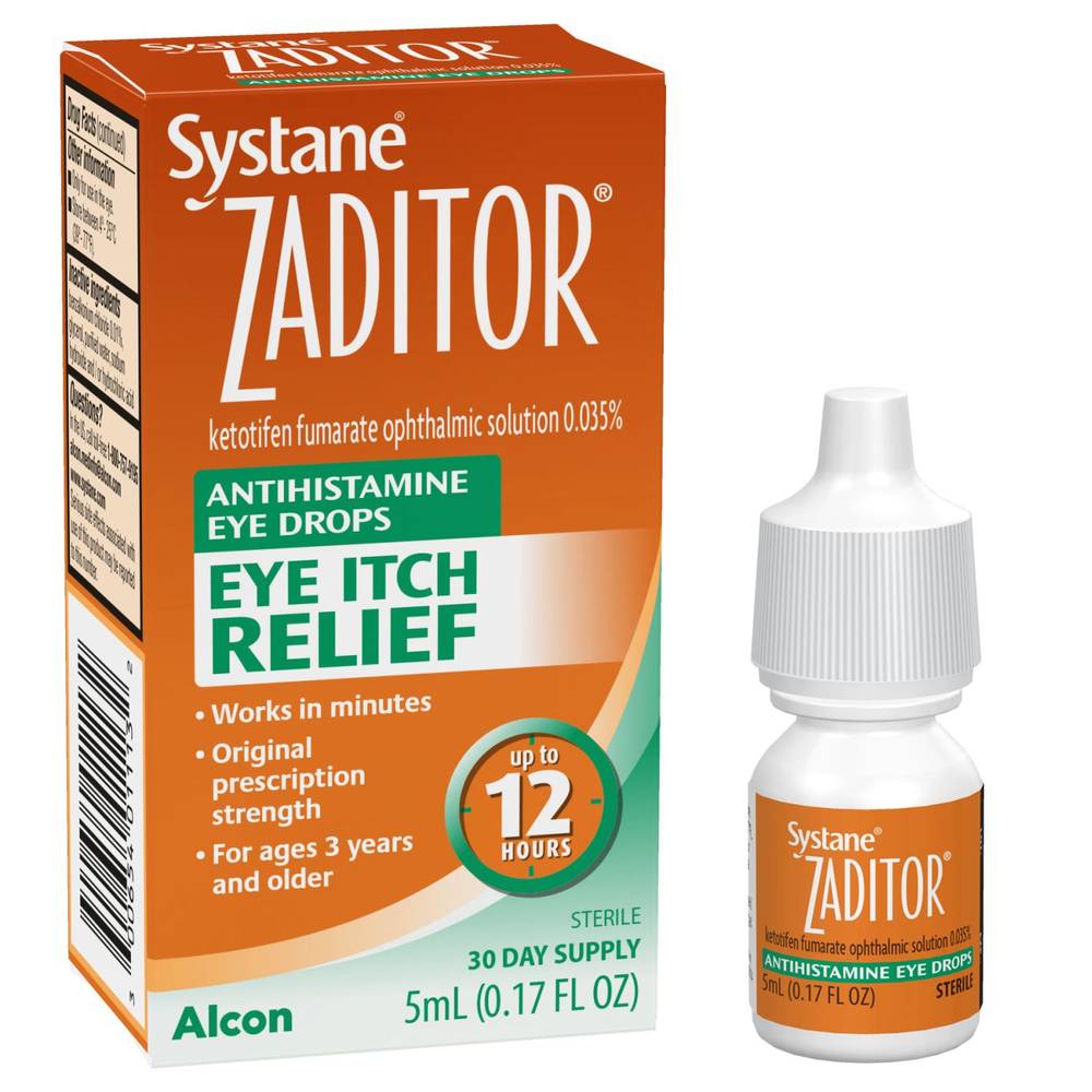 Zaditor Antihistamine Itch Relief Eye Drops, 0.16 Fl Oz