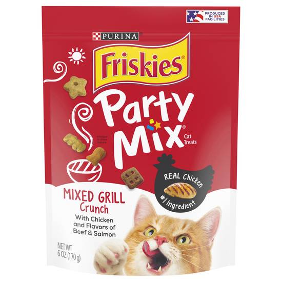 Friskies Cat Treats, Party Mix Mixed Grill Crunch (6 oz. pouch)