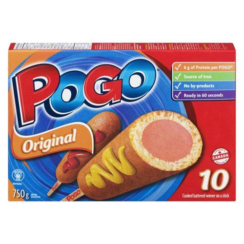 Pogo saucisse panée cuite originale (750 g) - original cooked battered wiener (750 g)