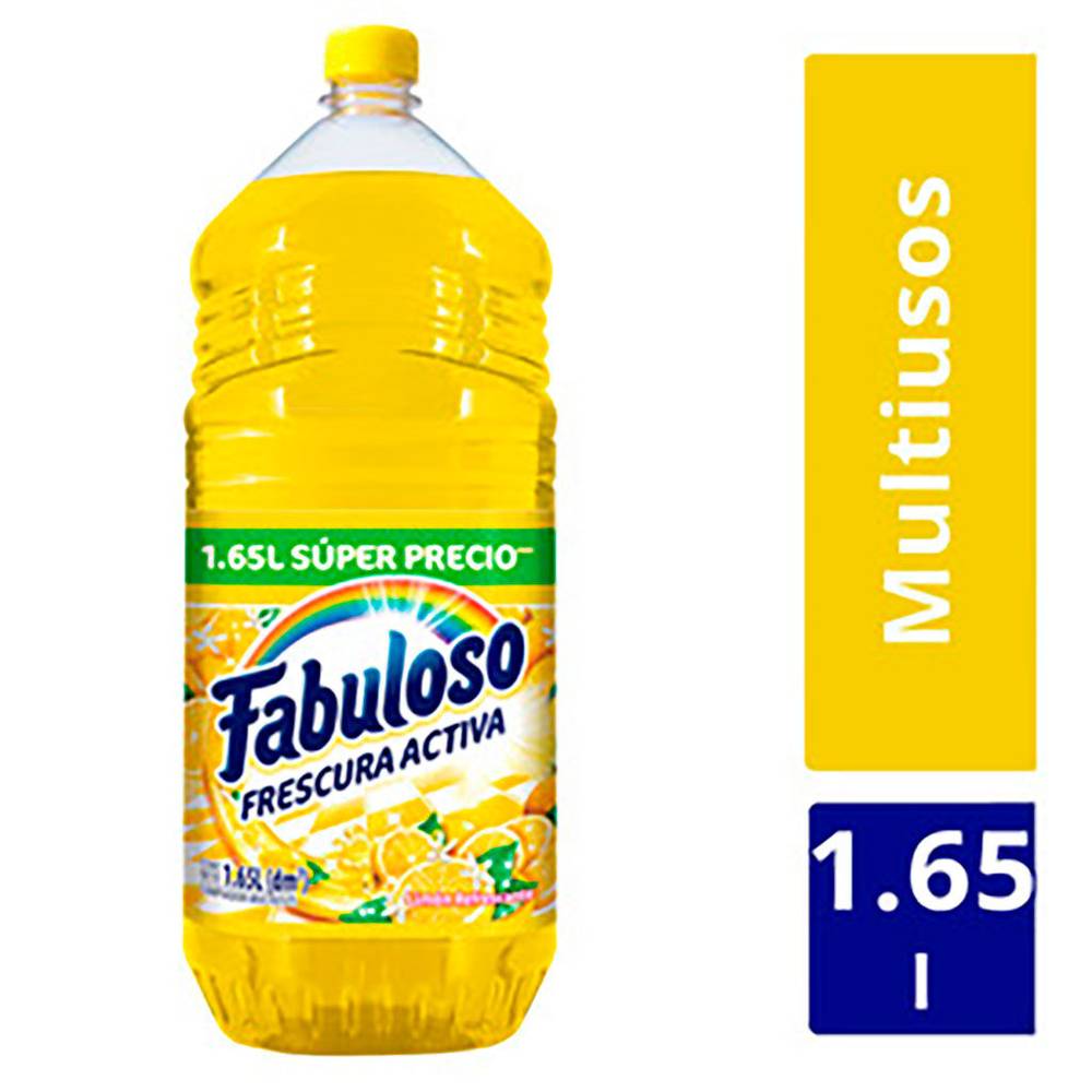 Fabuloso limpiador multiusos frescura activa limón (botella 1.65 l)