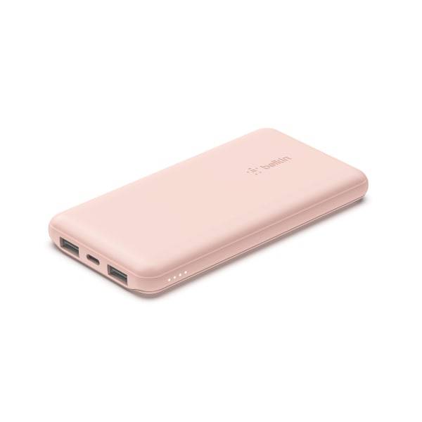 Belkin Boostcharge 10,000 Mah Power Bank With Usb-C Port, Rose Gold