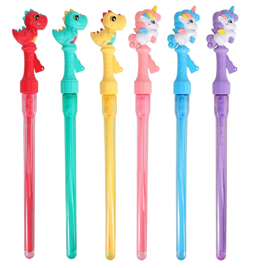 Outdoor Fun Novelty Bubble Wand With Whimsical Topper, Unisex, Assorted (6 ct)