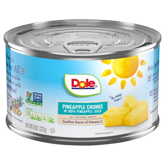 Dole Pineapple Chunks in 100% Juice (8 oz)