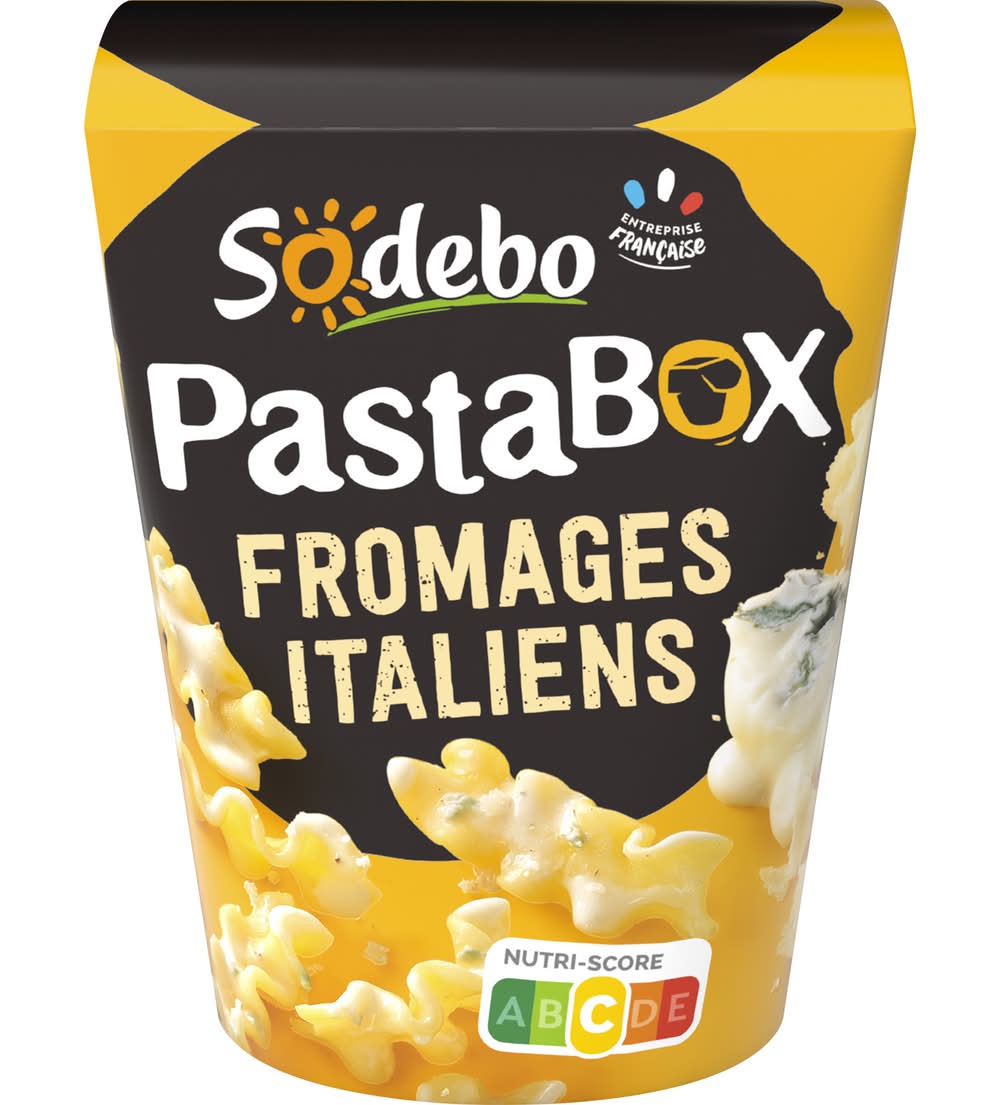 Sodebo - Pastabox repas de pâtes fusilli, fromages italiens (330g)