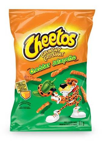 Cheetos Crunchy Croquant Cheese Puff Chips, Cheddar-Jalapeno (81 g)