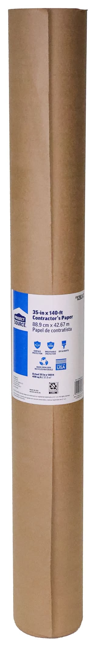 Project Source Paper 3-ft x 140-ft Drop Cloth