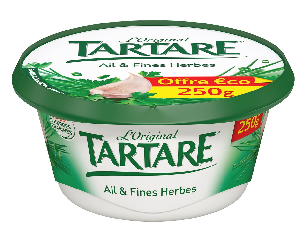 Tartare - Fromage frais, ail & fines herbes (250g)
