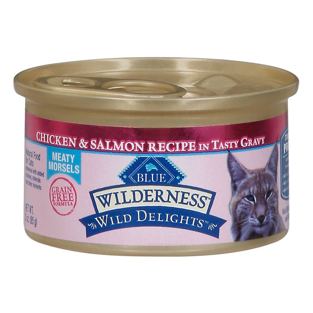 Blue Buffalo Blue Wilderness Chicken & Salmon Recipe Food For Cats (3 oz)