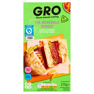 Co-op GRO The Incredible Burger 210g