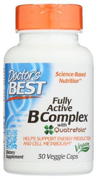 Doctor's Best Fully Active B Complex With Quatrefolic Supplement