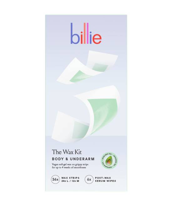 Billie Body & Under Arm Wax Strips Post Wax Serum Wipes