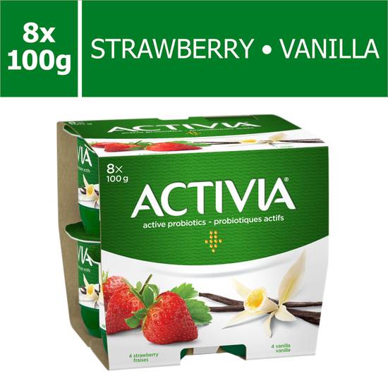 Activia Strawberry & Vanilla Probiotic Yogurt (8 ct), Delivery Near You