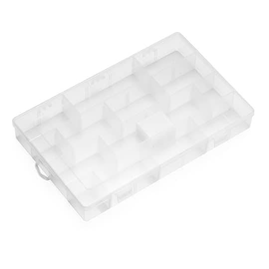 13.5" X 8.5" Clear Adjustable Plastic Storage Case By Simply Tidy