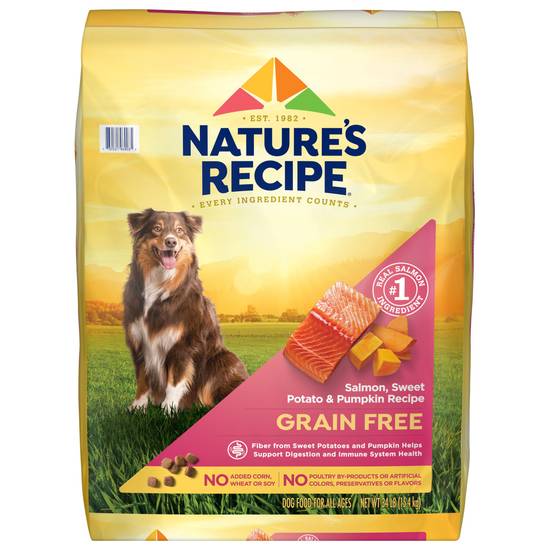 Nature's Recipe Grain Free Dry Dog Food (salmon - sweet potato - pumpkin)