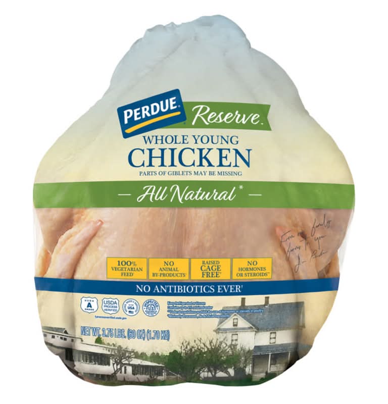 Perdue Reserve All Natural Whole Young Chicken With Giblets (3.75 lbs)