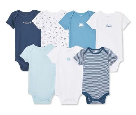 George Baby Boys Bodysuit, 6M-12M, Multi (7 ct)
