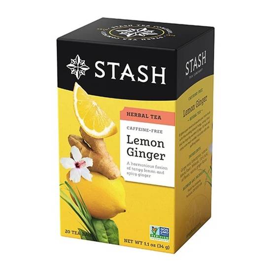 Stash Tea Lemon Ginger Herbal Tea (20 units)