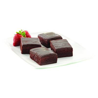 Bakery Brownies Plain Fudge Iced 4 Count