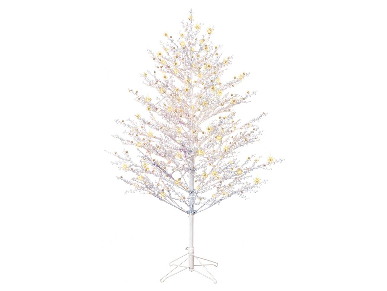 General Electric Winterberry Pre-Lit Led Artificial Christmas Tree, 5ft, White