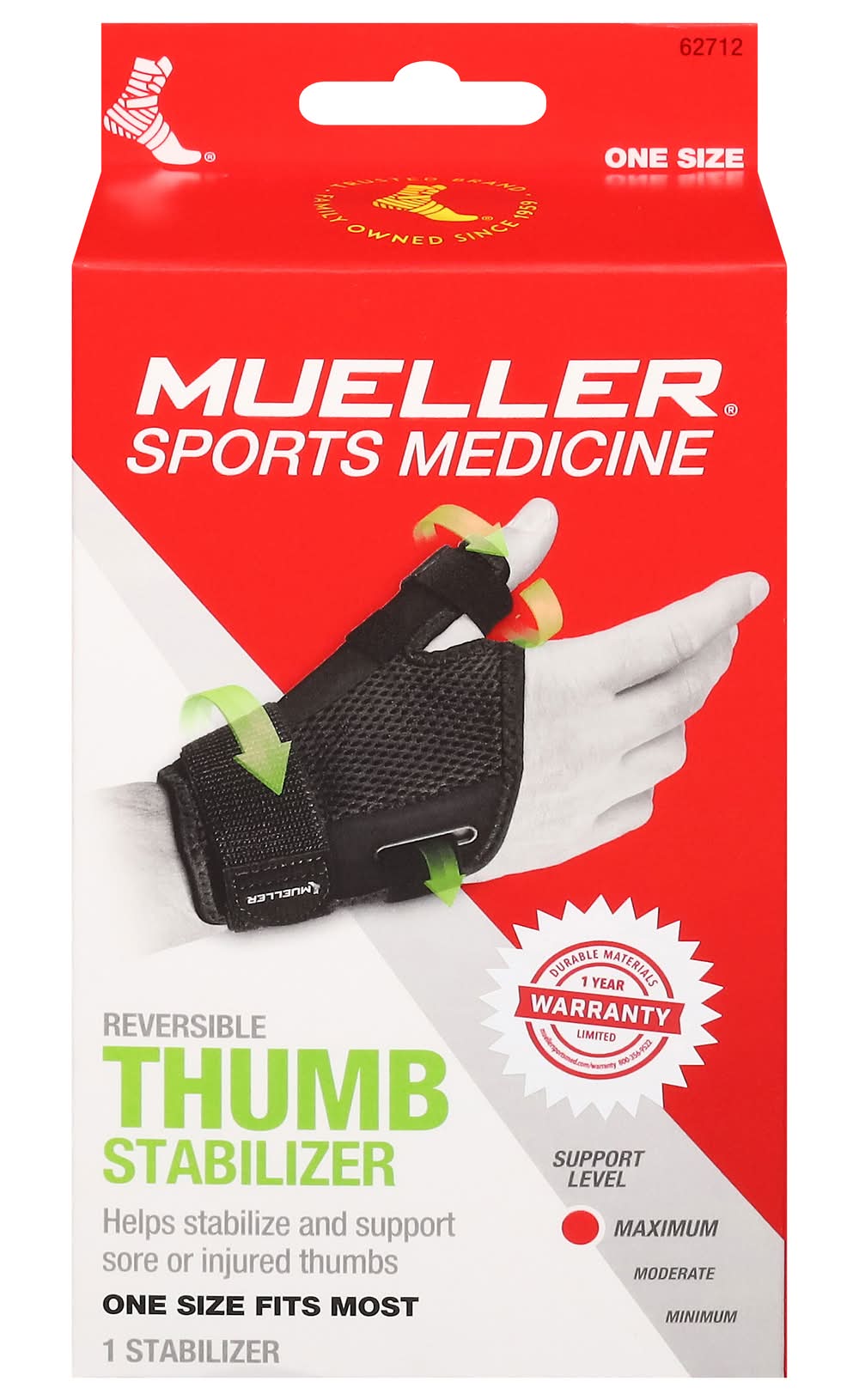Mueller Maximum Reversible Thumb Stabilizer