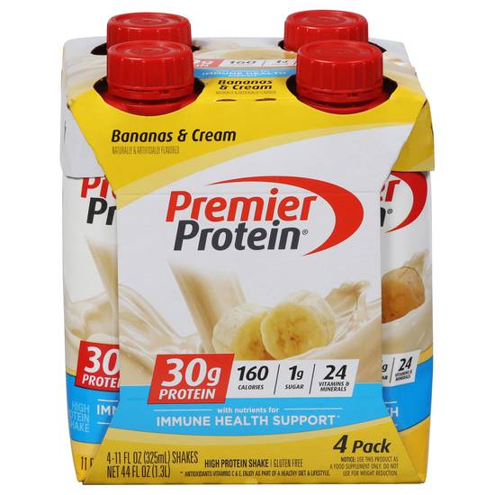 Premier Protein Bananas & Cream Protein Shake (4 ct, 11 fl oz)