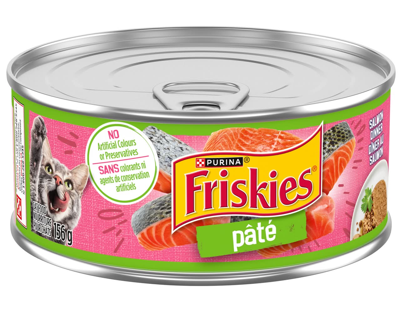 Purina Friskies Pâté Dinner Cat Food, Salmon (156 g)