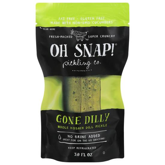 Oh Snap! Gone Dilly Fresh Whole Kosher Dill Pickle (3 fl oz)