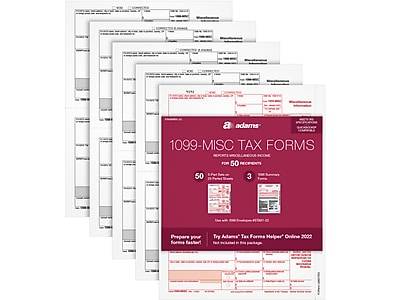 Adams 2022 1099-MISC Tax Form, 5-Part, 50/Pack (STAX5MISC-22)