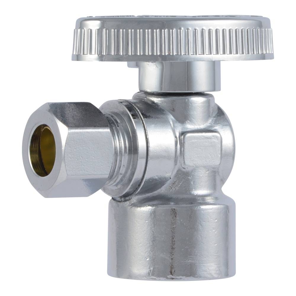 SharkBite 1/2-in FIP x 3/8-in OD Compression Brass Quarter Turn Stop Angle Valve | FIPA1238Z