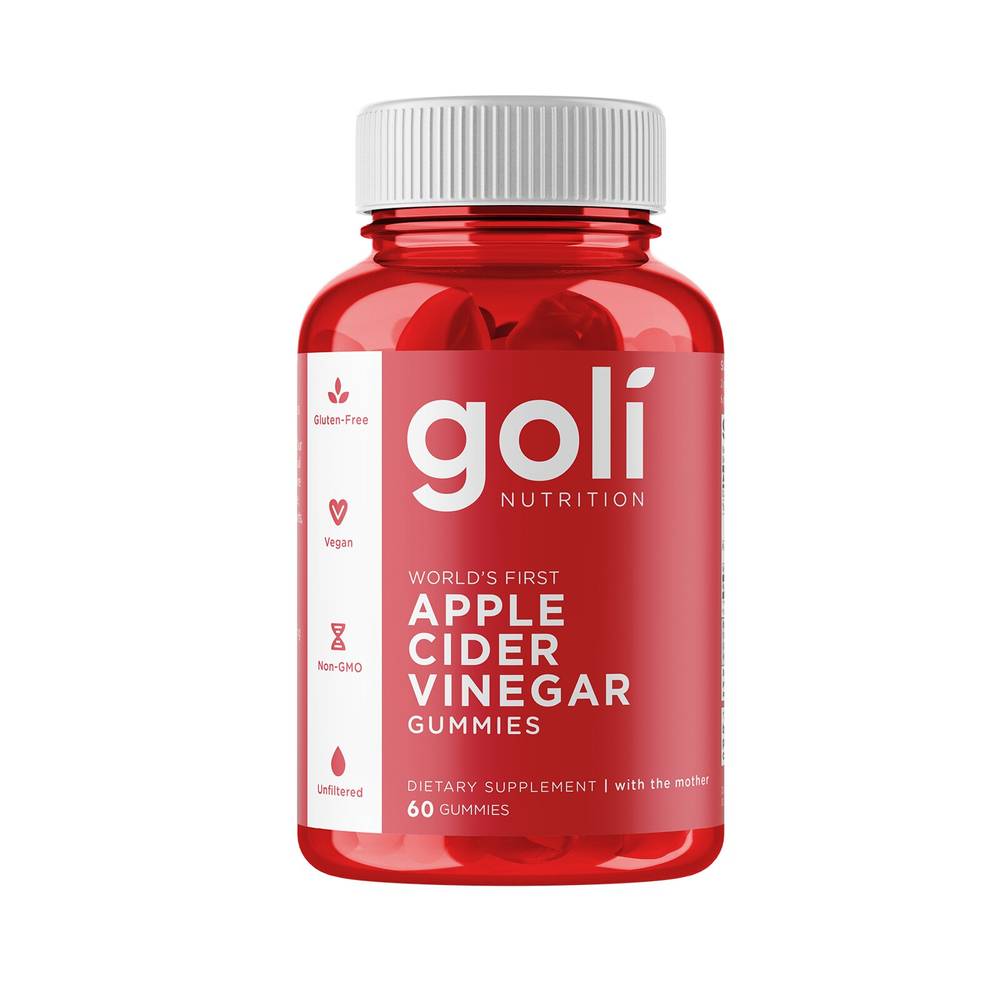 Goli Dietary Supplement Gummies, Apple Cider Vinegar (60 ct)