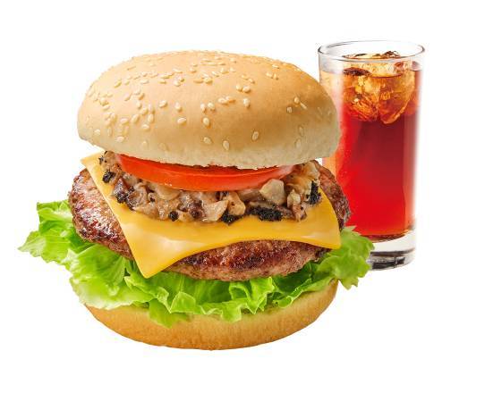 【套餐】黑松露蕈菇4oz厚牛堡 | Black Truffle and Mushroom Quarter-Pound Thick Beef Burger