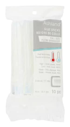 Ashland Full Size Dual Temperature Glue Sticks, 4Inches, Clear (10 ct)