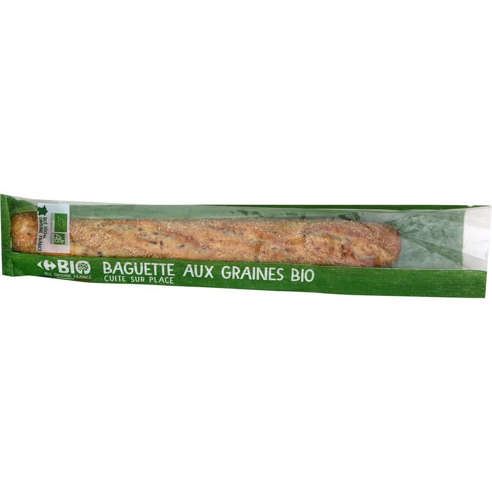 Carrefour Bio - Baguette aux graines (250g)