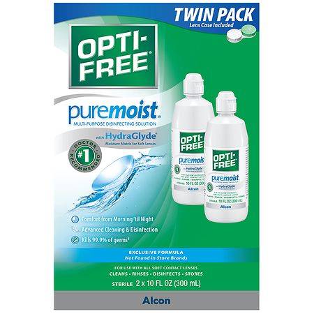 Opti-Free PureMoist Multi-Purpose Disinfecting Solution - 10.0 fl oz x 2 pack