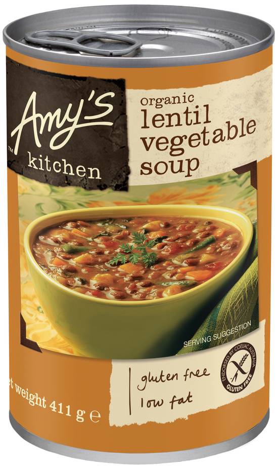 Amy's Kitchen Organic Lentil & Vegetable Soup Canned 411g