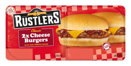 Rustlers Classic Cheese Burgers (2 pack)