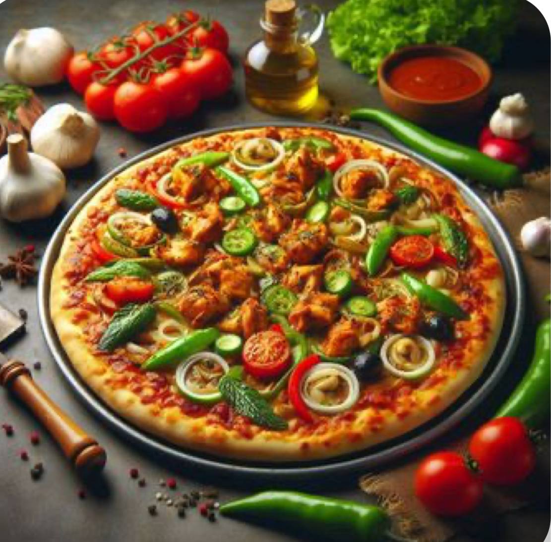Pizza 🍕 Indienne 🍖senior
