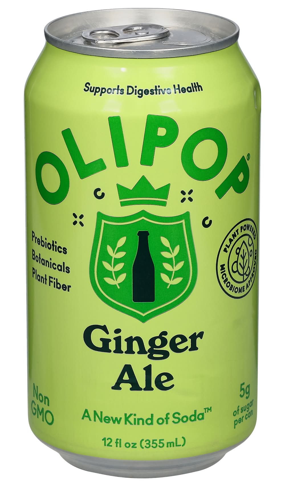 Olipop Prebiotic Soda, Ginger Ale (12 fl oz)