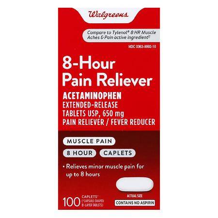 Walgreens Acetaminophen Extended-Release Muscle Pain 650 mg Caplets