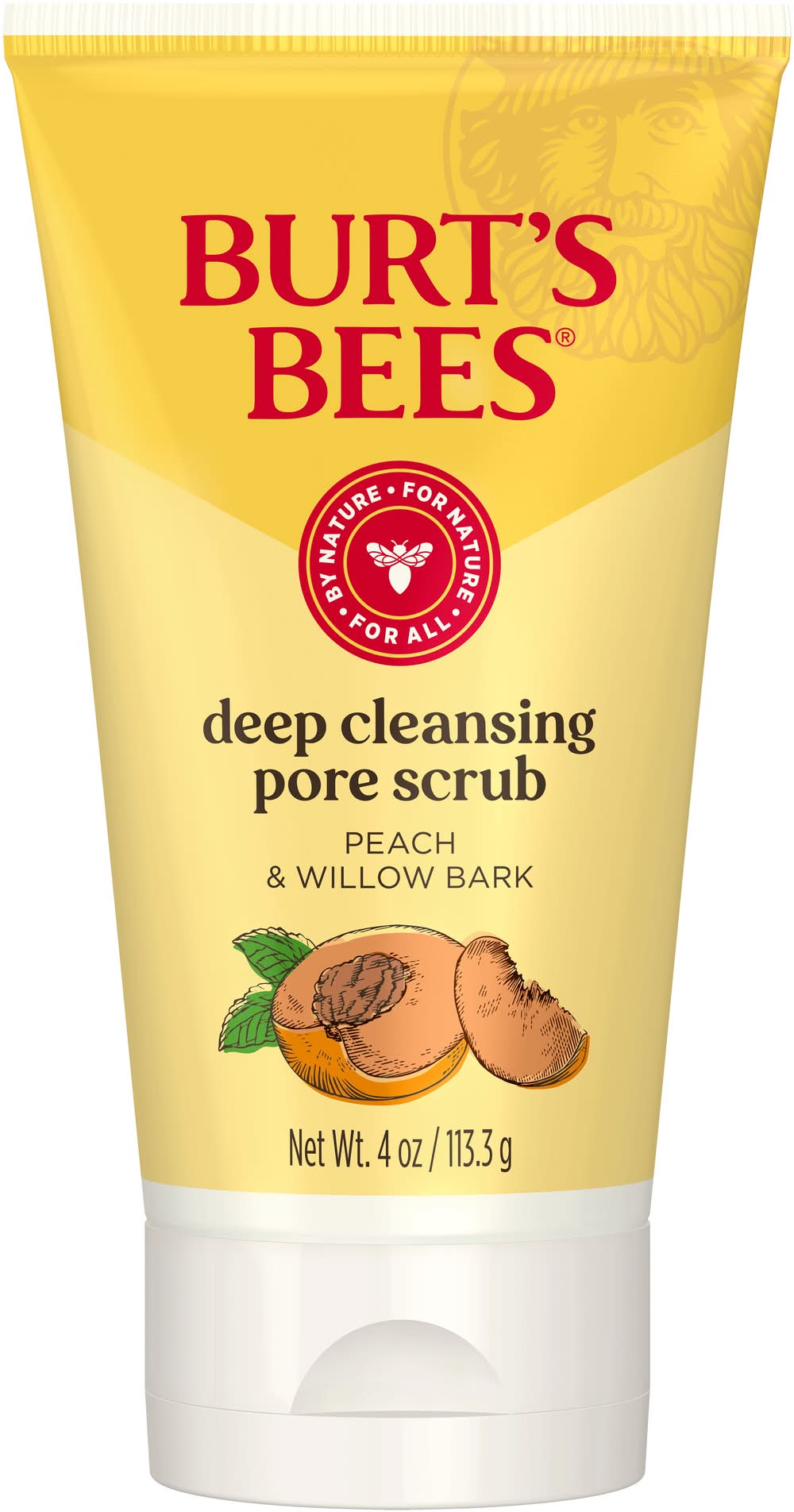 Burt's Bees Peach & Willow Bark Deep Pore Scrub (4 oz)