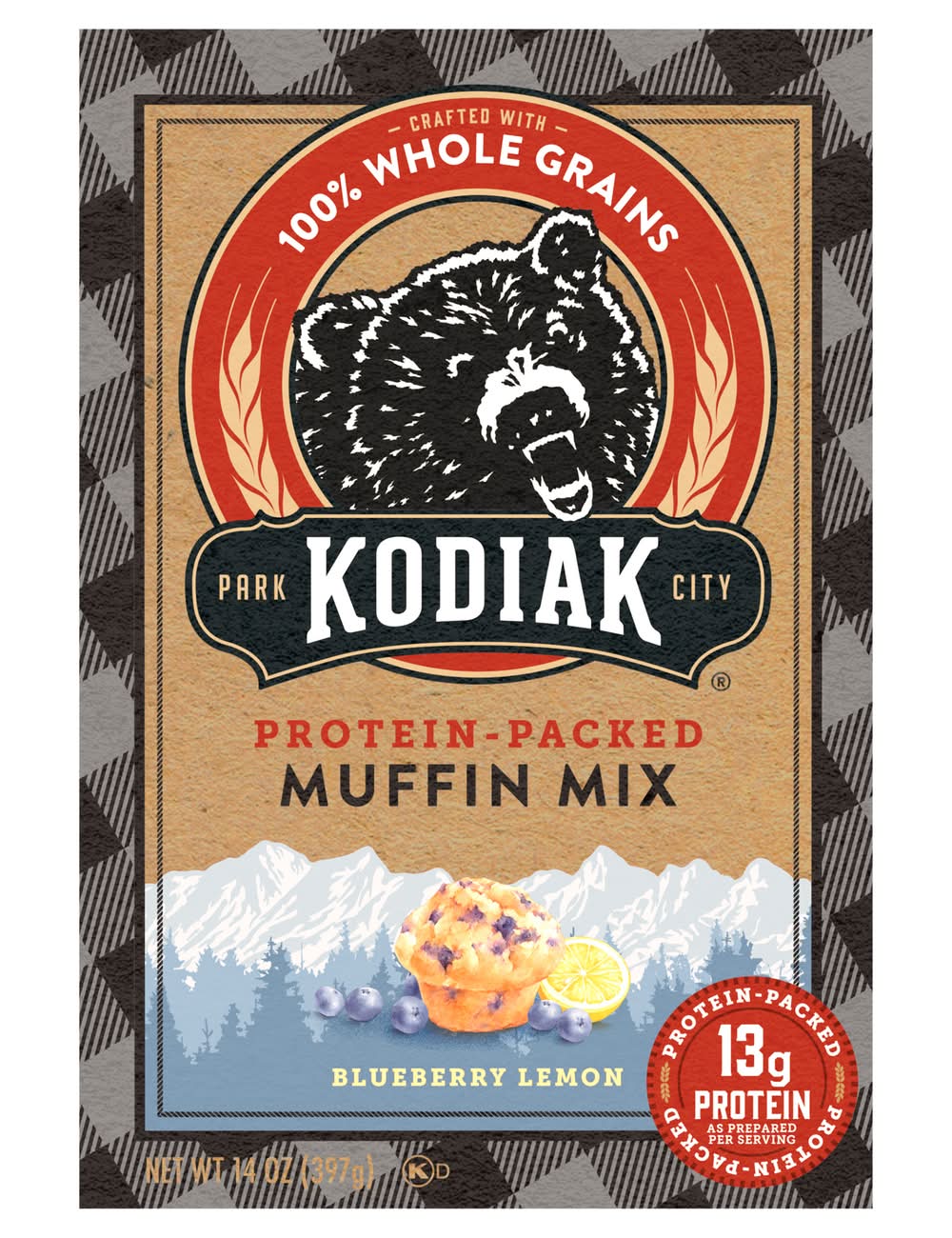 Kodiak Blueberry Lemon Muffin Mix (14 oz)