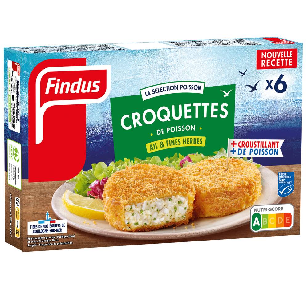 Findus - Poisson pané croquettes ail et fines herbes (300g)