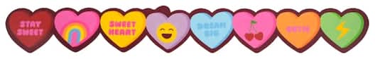 Class Rules! 2.25" X 18" Emoji Heart Borders, 12Ct. By B2C