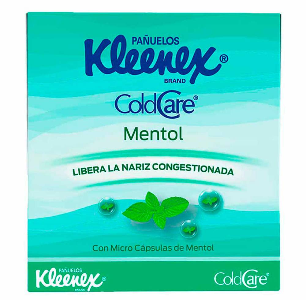 Kleenex · Cold care pañuelos desechables de cuatro hojas con mentol (60 un)