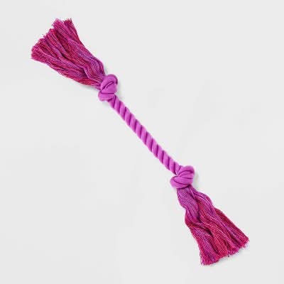 Boots & Barkley Mini Rope Dog Toy, 10 in, Purple