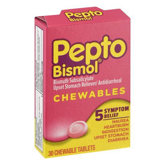Pepto-Bismol Upset Stomach Relief Chewable Tablets (30 ct)