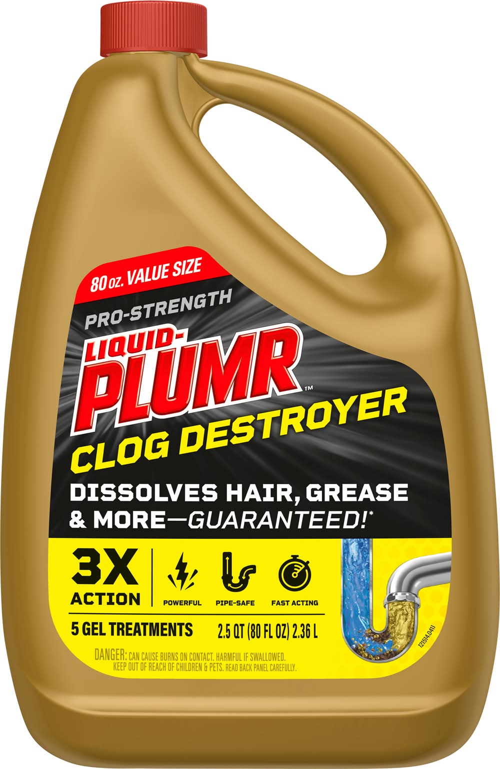 Liquid-Plumr Pro-Strength Clog Destroyer Gel With Pipeguard Liquid Drain Cleaner (2.5 qt)