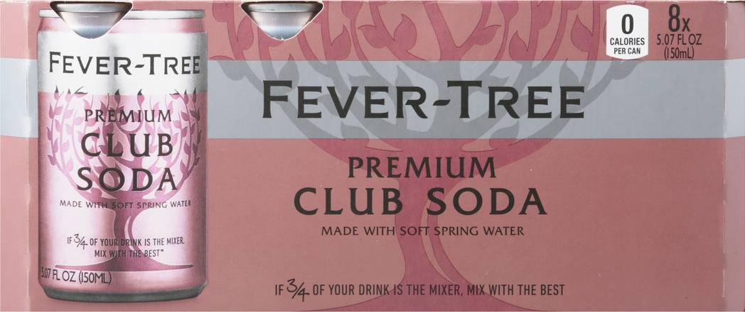 Fever Tree Premium Club Soda (8 x 5.7 fl oz)
