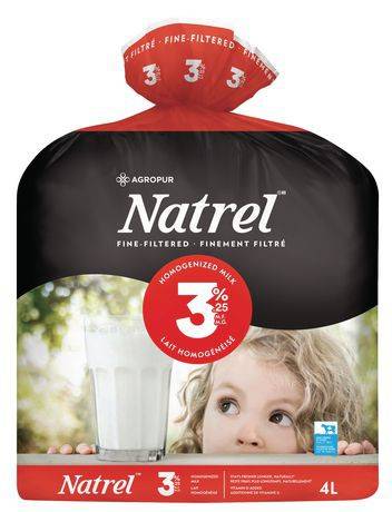 Natrel lait finement filtré 3,25% - fine-filtered homogenized milk 3.25% (4 l)